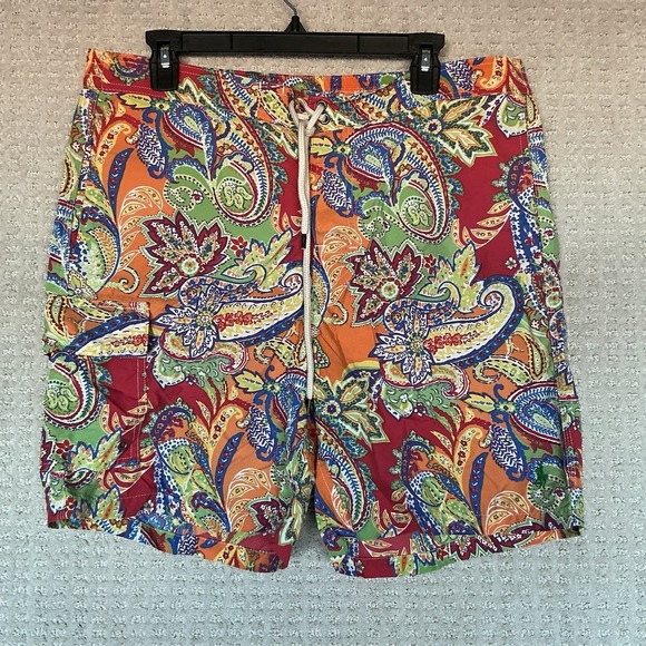 Polo Ralph Lauren Other - Polo Ralph Lauren Paisley New No Tag Swim Trucks‎ Shorts M Vibrant Hawaiian
